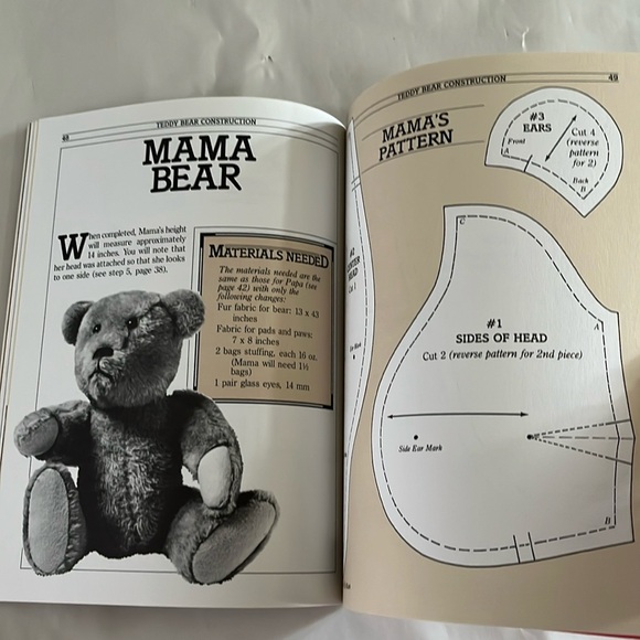 NWT Making Your Own Teddy Bear BOOK 1982 Bialosky Tynes Vintage Patterns Clothes - Picture 16 of 17